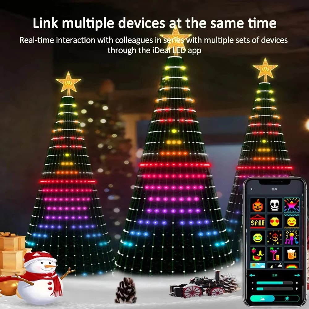 Smart Christmas Tree 2.1M – 400 LED RGB Fairy Lights with Remote & App Control - silverfoxgoods